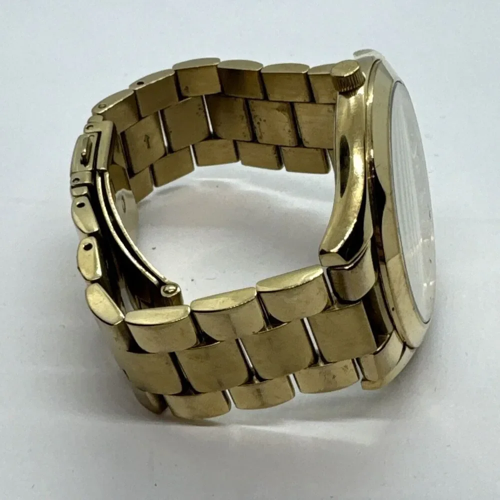 Michael Kors Slim Runway MK3335 Women's Gold Tone Analog Dial Wrist Watch JNA625